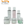 Customized Classic frosted square acrylic cosmetic spray pump bottle with cream jar 30ml 50ml 100ml